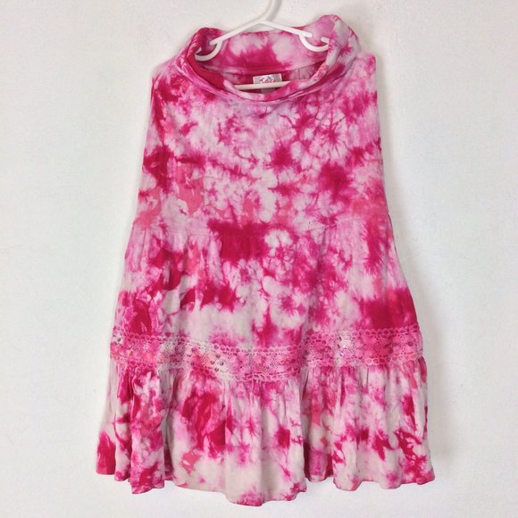 Pink Tie Dye Justice Skirt - Picture 1 of 4